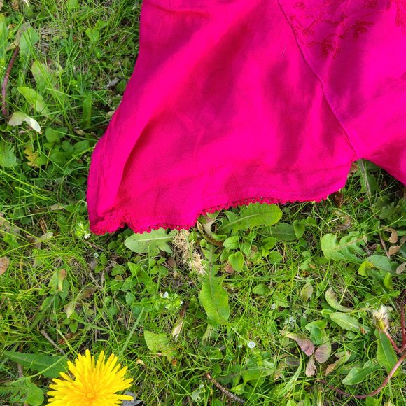 Adorable cotton gauze summer dress/beach cover up. Free size - Picture 8 of 12